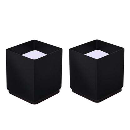 2pcs/set Furniture Carbon Steel Wraparound Heightening Foot Pad, Style:, Round 4x5cm (Black), Round 4x5cm (Brown), Round 6x5cm (Black), Round 6x5cm (Brown), Round 6x10cm (Black), Round 6x10cm (Brown), Square 4x5cm (Black), Square 4x5cm (Brown)���������...