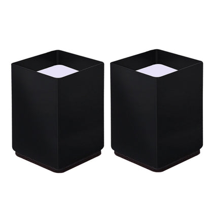 2pcs/set Furniture Carbon Steel Wraparound Heightening Foot Pad, Style:, Round 4x5cm (Black), Round 4x5cm (Brown), Round 6x5cm (Black), Round 6x5cm (Brown), Round 6x10cm (Black), Round 6x10cm (Brown), Square 4x5cm (Black), Square 4x5cm (Brown)���������...