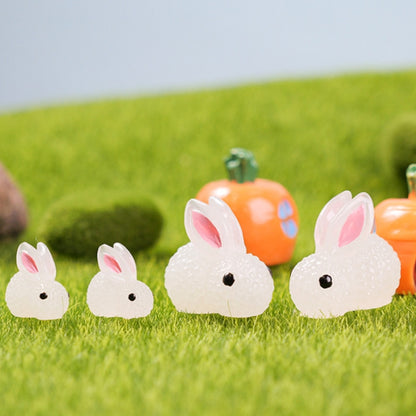20pcs Car Luminous Rabbit Ornament Car Interior Decoration Supplies