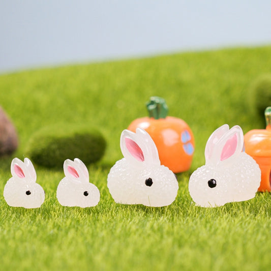 20pcs Car Luminous Rabbit Ornament Car Interior Decoration Supplies