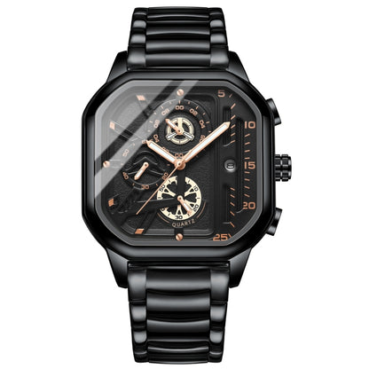 BINBOND B6577 30M Waterproof Luminous Square Quartz Watch