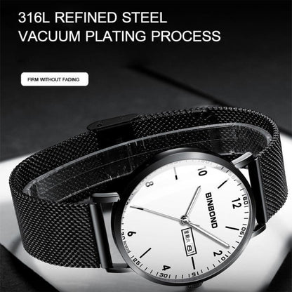 BINBOND B3820 30M Waterproof Ultra-thin Quartz Luminous Starry Watch