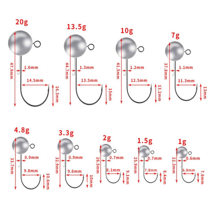 Lead Head Hook Fishing Gear Lua Anti-drop Hooks
