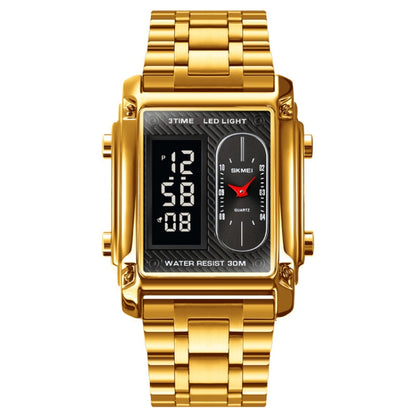 SKMEI 1868 Square Double Display Waterproof Men Watch, Style: