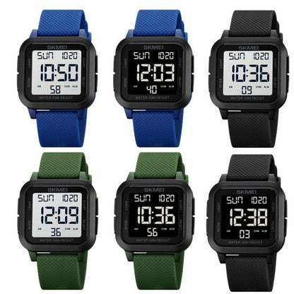 SKMEI 1894 Square Sports Waterproof Student Simple Multifunctional Luminous Watch