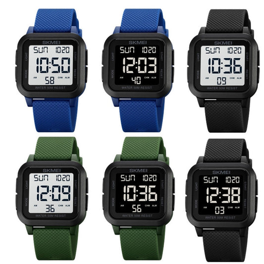 SKMEI 1894 Square Sports Waterproof Student Simple Multifunctional Luminous Watch