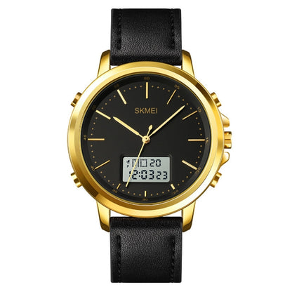 SKMEI 1652 Dual Movement Sports Leather Alloy Male Watch