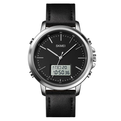 SKMEI 1652 Dual Movement Sports Leather Alloy Male Watch