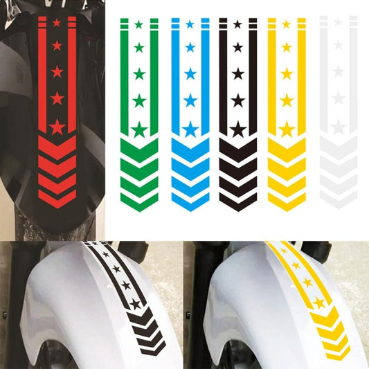 10pcs Motorcycle Car Fender Reflective Sticker Modified Decorative Waterproof Sticker, Arrow Star(Yellow), Arrow Star (Red), Arrow Star (Colorful Laser), Arrow Star(Black), Arrow Star(White), Arrow Star(Blue)