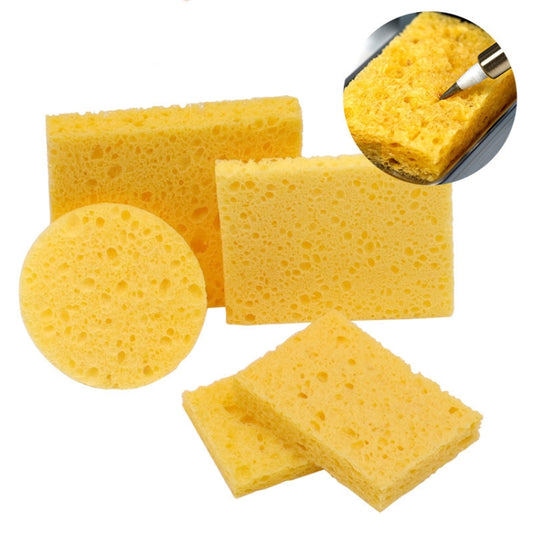 Soldering Iron Tin Remover Cleaning Cotton Wood Pulp Sponge,Spec: Thin Square 6x6cm, Thin Square 6x6cm, Thin Rectangular 3.5x5cm, Thin Round 5.1cm, Thickened Square 6x6cm, Thickened Rectangular 3.5x5cm, Thickened  Round 5.1cm