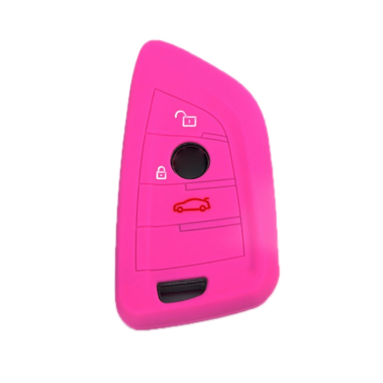 For BMW 1 Series X4/X2/XM5 2pcs Soft Silicone Remote Key Cover, Red, Rose Red, Pink, Sea Blue, Luminous Blue, Dark Gray