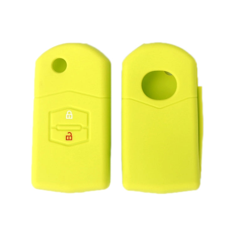 For Mazda M6/CX-5 2pcs Remote Control Folding 2 Button Silicone Case, Black, Red, Rose Red, Pink, Orange, Sea Blue, Purple, Luminous Blue, Apple Green