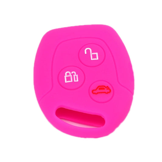 For Ford Transit/Focus 2pcs 3-Button Silicone Key Protector, Rose Red, Pink, Orange, Sea ??Blue, Sky Blue, New Green