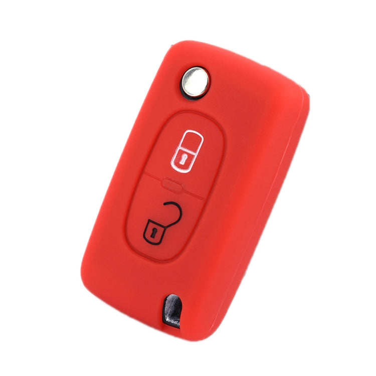 2pcs Car Key Cover for Peugeot 206/2074008/3008 Citroen Sega/Triumph/C5, Black, Red, Pink, Rose Red, Blue, Sea Blue, Orange, Apple Green, New Green, White Gray, Luminous Green, Luminous Blue, Yellow, Blue Gray