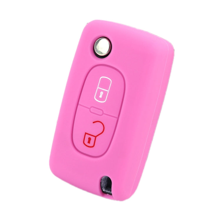 2pcs Car Key Cover for Peugeot 206/2074008/3008 Citroen Sega/Triumph/C5, Black, Red, Pink, Rose Red, Blue, Sea Blue, Orange, Apple Green, New Green, White Gray, Luminous Green, Luminous Blue, Yellow, Blue Gray