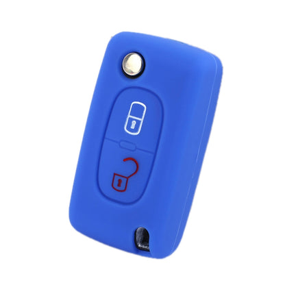 2pcs Car Key Cover for Peugeot 206/2074008/3008 Citroen Sega/Triumph/C5, Black, Red, Pink, Rose Red, Blue, Sea Blue, Orange, Apple Green, New Green, White Gray, Luminous Green, Luminous Blue, Yellow, Blue Gray