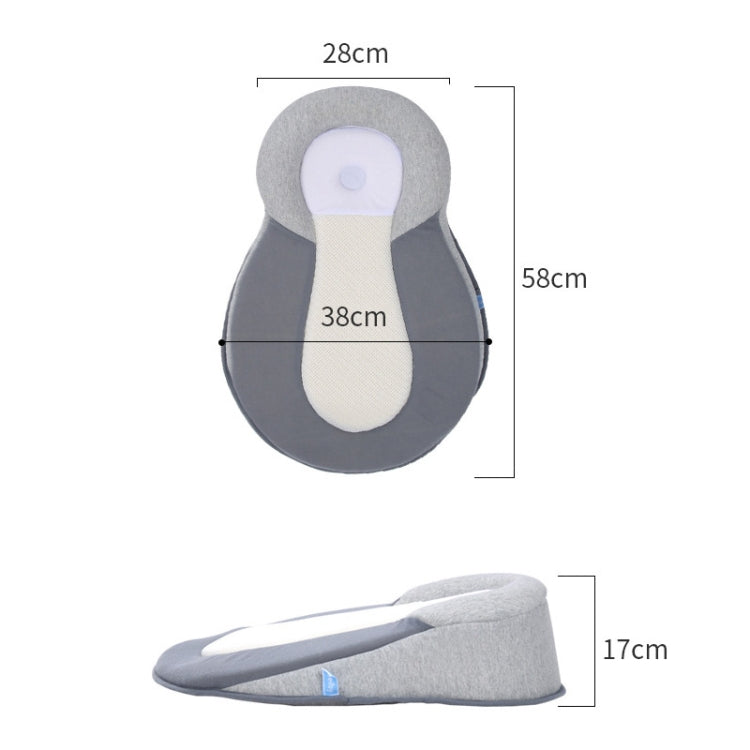 Baby Breastfeeding Pillow Lying Feeding Baby Anti-spitting Milk Slope Pad, Pillow Gray