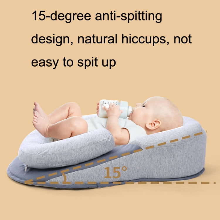 Baby Breastfeeding Pillow Lying Feeding Baby Anti-spitting Milk Slope Pad, Pillow Gray