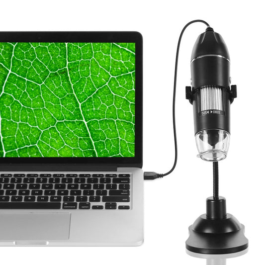 مجهر رقمي محمول باليد A8 50X-1000X مزود بحامل خرطوم USB مزود بإضاءة LED، A8 50X-1000X