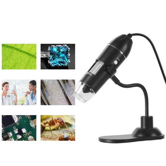 مجهر رقمي محمول باليد A8 50X-1000X مزود بحامل خرطوم USB مزود بإضاءة LED، A8 50X-1000X