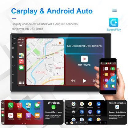 A3194 7 Inch Android 11 Central Control Carplay 2+32G Car Large Screen Navigation Reversing Video Player, Style:, Standard, Standard+AHD Camera