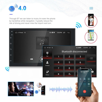 A3194 7 Inch Android 11 Central Control Carplay 2+32G Car Large Screen Navigation Reversing Video Player, Style:, Standard, Standard+AHD Camera