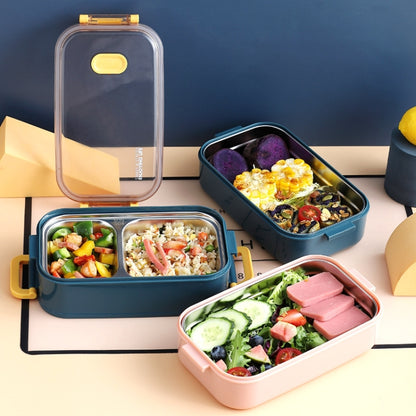 Large Capacity Refillable 304 Stainless Steel Insulated Lunch Box, 800ml (Pink), 800ml (Green), 1.6L (Blue), 1.6L (Pink), 1.6L (Green)