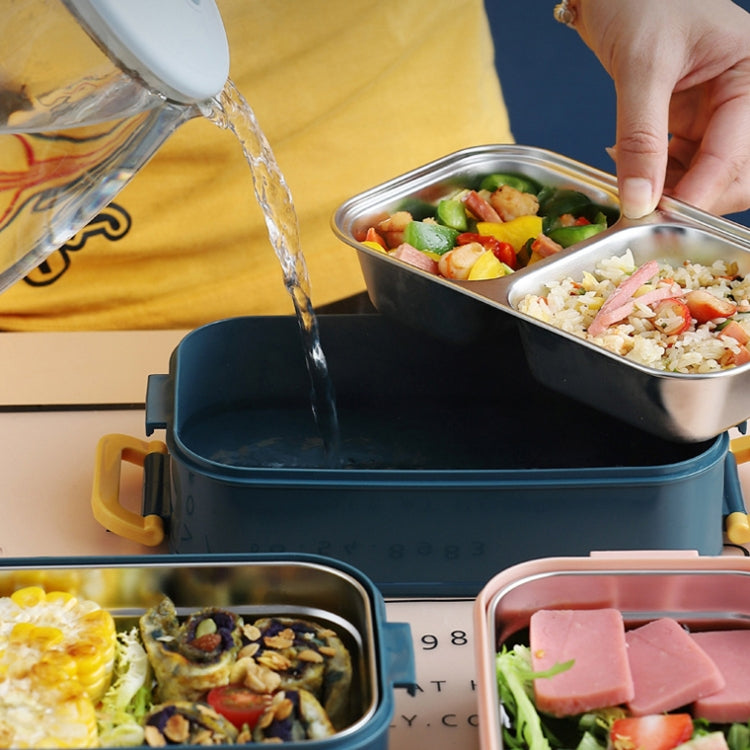 Large Capacity Refillable 304 Stainless Steel Insulated Lunch Box, 800ml (Pink), 800ml (Green), 1.6L (Blue), 1.6L (Pink), 1.6L (Green)