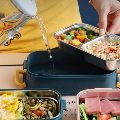 Large Capacity Refillable 304 Stainless Steel Insulated Lunch Box, 800ml (Pink), 800ml (Green), 1.6L (Blue), 1.6L (Pink), 1.6L (Green)