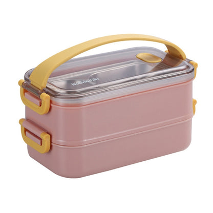 Large Capacity Refillable 304 Stainless Steel Insulated Lunch Box, 800ml (Pink), 800ml (Green), 1.6L (Blue), 1.6L (Pink), 1.6L (Green)