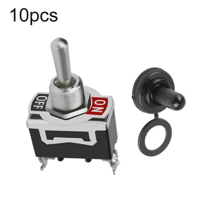 10pcs E-TEN1021 2-speed Waterproof Rocker Toggle Switch, E-TEN1021 Orange, E-TEN1021 Black