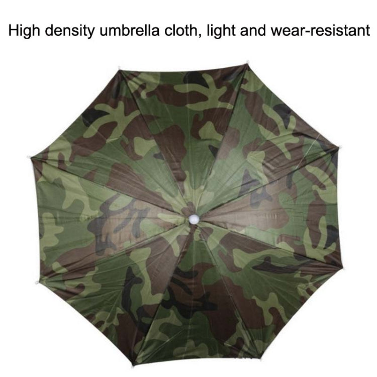 JJ11217 Headband Fishing Umbrella Headband 30CM Camouflage Silver Rubber Hat Umbrella, 30 Camouflage