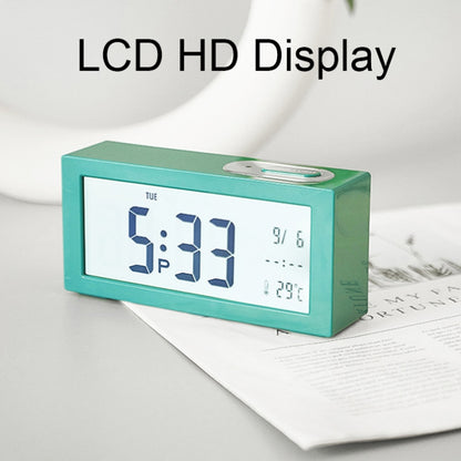 ساعة منبه صغيرة متعددة الوظائف وحساسة للضوء بجانب السرير 8890H، ساعة رقمية بشاشة LCD