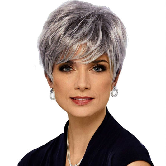 Ladies Short Straight Hair Wig High Temperature Silk Chemical Fiber Headgear, Wig-332, Wig-335
