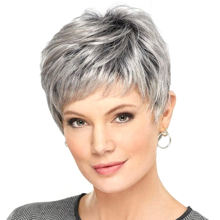Ladies Short Straight Hair Wig High Temperature Silk Chemical Fiber Headgear, Wig-332, Wig-335
