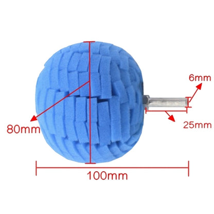 2pcs Car Wheel Rim Small Area Sponge Polishing Ball, 2 in 1