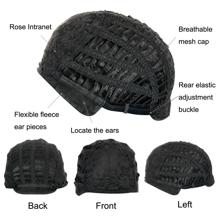 WIG-305 Female High Temperature Silk Wig Oblique Bangs Short Hair Chemical FiberHeadgear, WIG-305