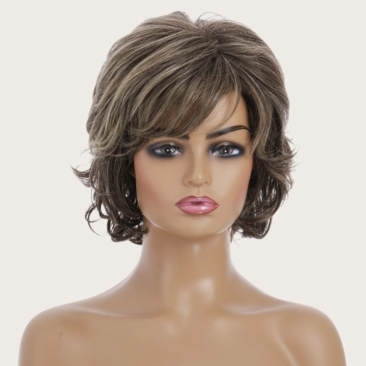 Ladies Short Curly Hair High Temperature Silk Chemical Fiber Wig Headgear, Wig-449, Wig-450