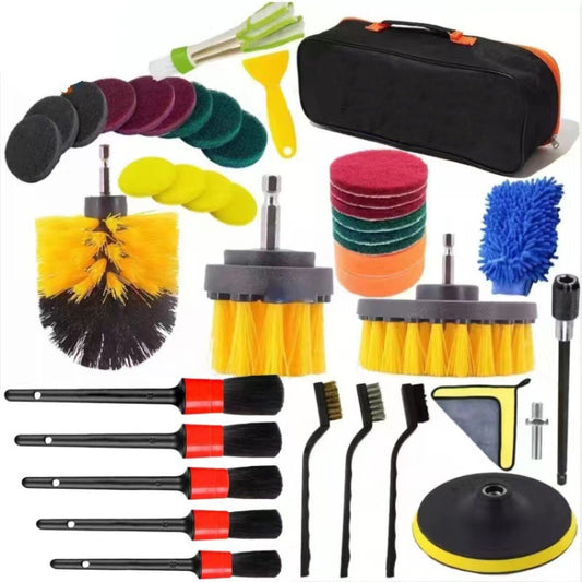 Car Air Conditioner Air Outlet Electric Drill Cleaning Brush, 40 in 1