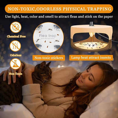 SK111 Pet Household Flea Lamp Flea Sticky Trapper Flea Capture Device