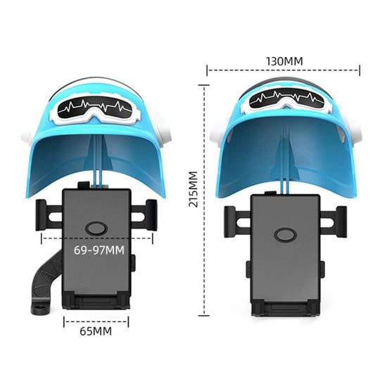 Small Helmet Sunscreen Phone Stand Bracket Motorcycle Mobile Phone Holder,Spec:, Handlebar White, Rearview Mirror Blue, Rearview Mirror White, Blue Helmet, White Helmet