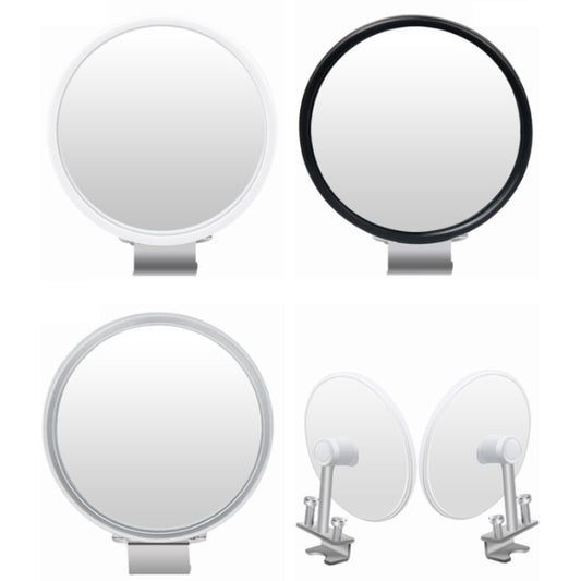 Car Rearview Auxiliary Mirror Blind Spot Viewing Mirror, Black, White, Silver
