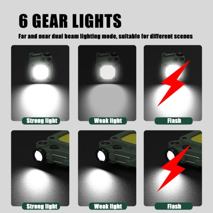 Mini Keychain COB Flashlight USB Rechargeable Magnetic Work Light For Outdoor Camping, Red, Black, Yellow