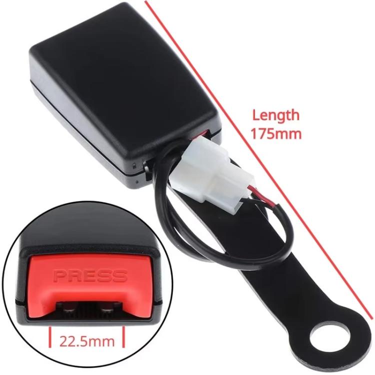173mm Car Seat Belt Buckle Connector With Alarm Signal, 173mm