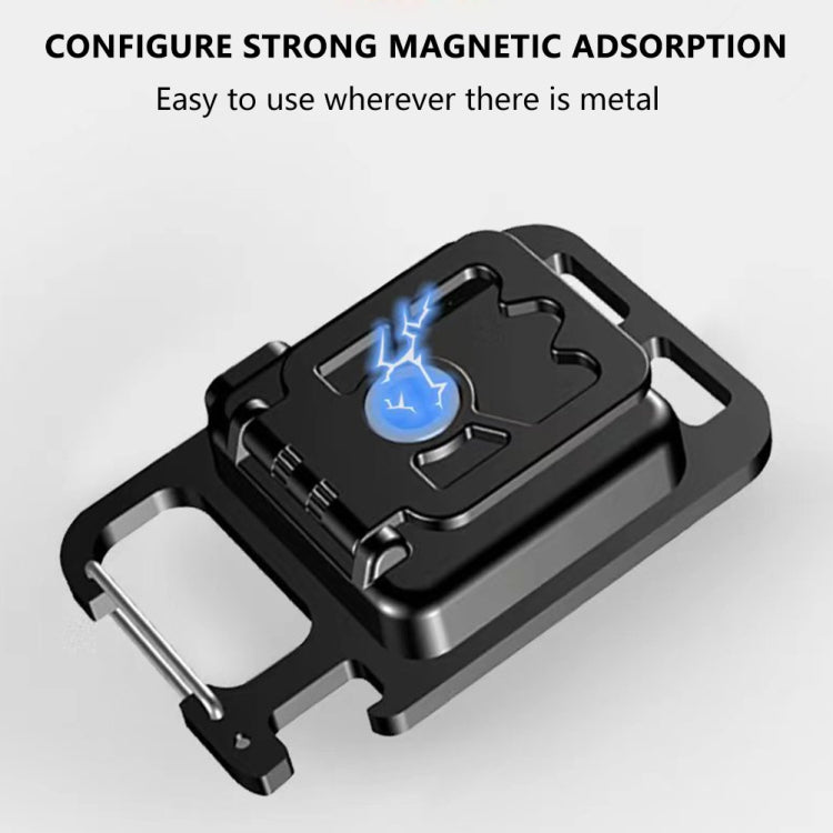 Key Chain Light Magnetic Suction Work Light Rechargeable Flashlight For Outdoor Camping, White