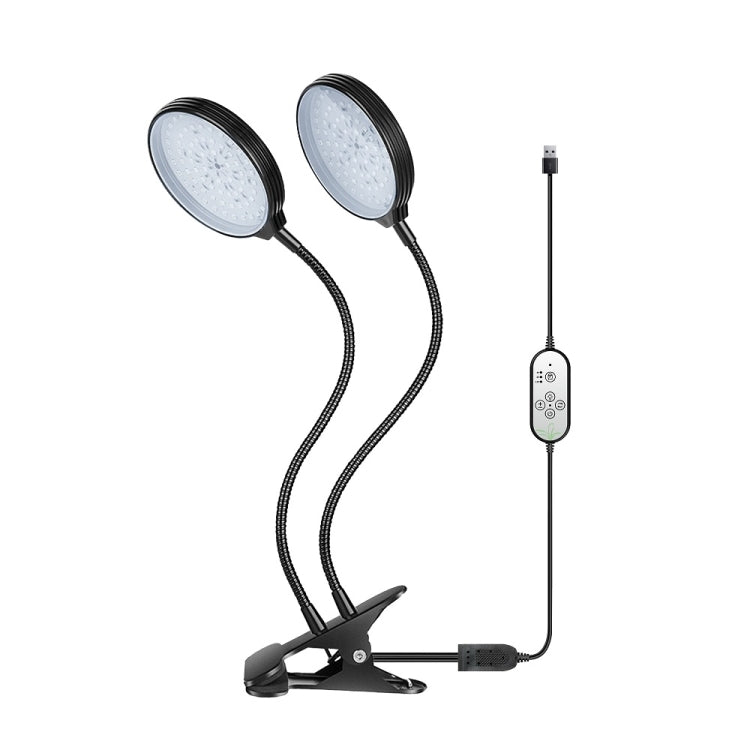 ضوء نمو النباتات LED مع جهاز تحكم عن بعد USB وتوقيت ملء الضوء، رأس واحد، رأسان، ثلاثة رؤوس، أربعة رؤوس