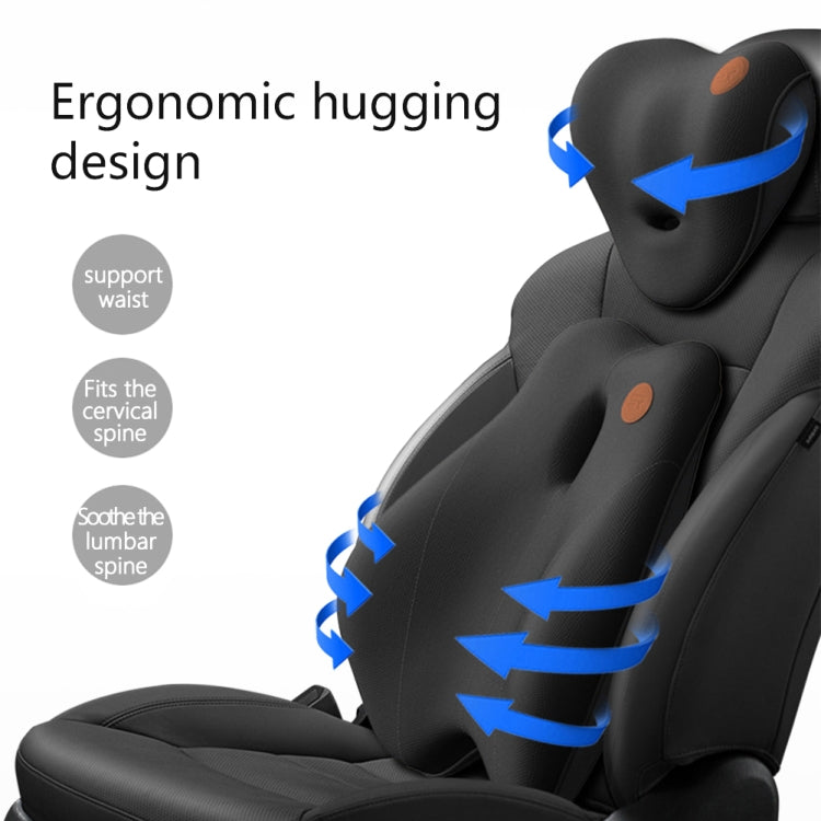 SR-21 Car Lumbar Cushion Headrest Seat Memory Foam Accessories, Style:, Ordinary Headrest (Black), Ordinary Headrest (Gray), Ordinary Headrest (Brown), Massage Headrest (Black), Massage Headrest (Gray), Massage Headrest (Brown)�������������������������...