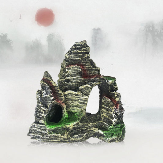 Stone Fish Tank Landscape Simulation Resin Aquarium Decorative Ornament, Style:, Cave Mountain C, Cave Mountain D, Small Rockery, Three-legged Rockery, Big Rockery, Shunfeng Mountain, Yu Mountain, Tianzhu Mountain, Guanyun Mountain, Jiuxia Mountain����...