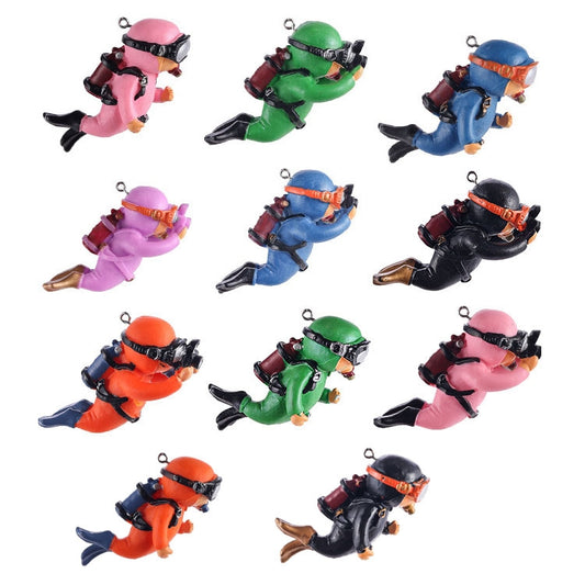 2pcs Fish Tank Diver Aquarium Ornaments Aquascape Decorations, Regular Green, With Camera Blue, With Camera Black, With Camera Pink, With Camera Green, With Camera Orange, Regular Blue, Regular Orange, Regular Black, Regular Pink