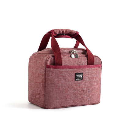 Portable Lunch Bag Thermal Insulated Lunch Box Tote Cooler Handbag, 24  x 17 x 14cm